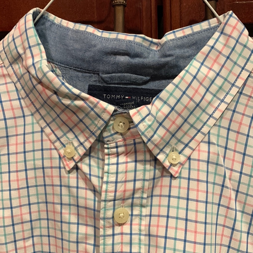 TOMMY HILFIGER Multi-Color Button-Down Shirt Size L